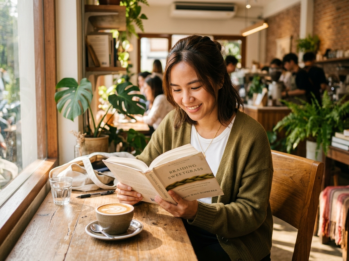 Membaca buku fisik di era digital